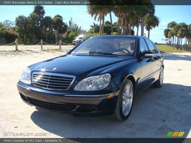 Capri Blue Metallic / Java 2003 Mercedes-Benz S 430 Sedan