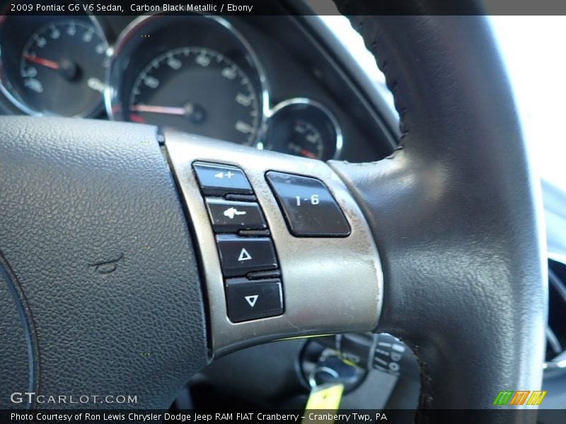 Carbon Black Metallic / Ebony 2009 Pontiac G6 V6 Sedan