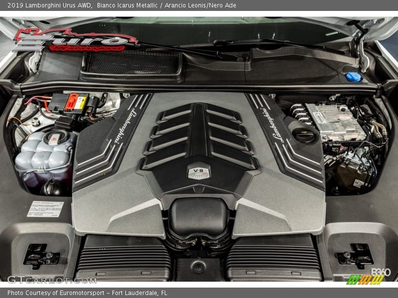 Bianco Icarus Metallic / Arancio Leonis/Nero Ade 2019 Lamborghini Urus AWD