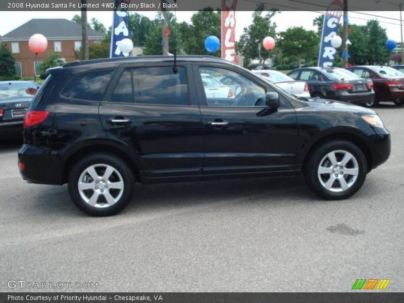 Ebony Black / Black 2008 Hyundai Santa Fe Limited 4WD