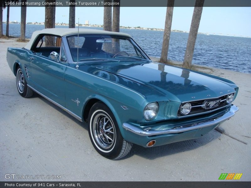 Tahoe Turquoise / Turquoise 1966 Ford Mustang Convertible
