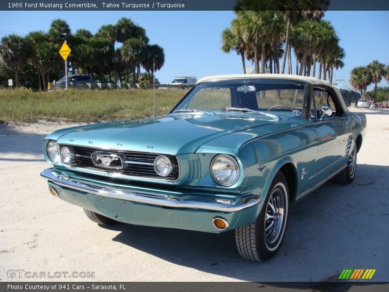 Tahoe Turquoise / Turquoise 1966 Ford Mustang Convertible