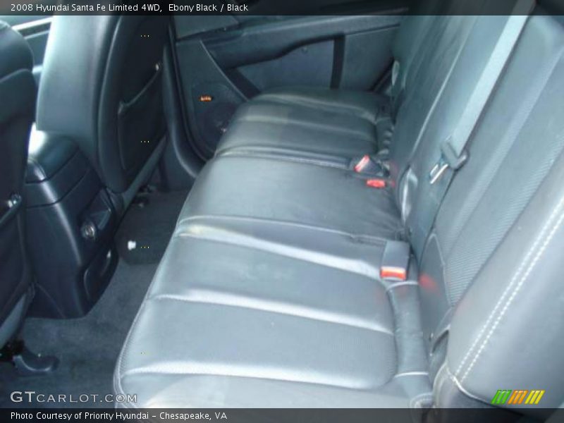 Ebony Black / Black 2008 Hyundai Santa Fe Limited 4WD