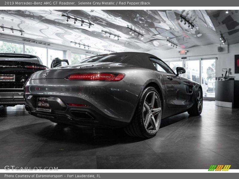 Selenite Grey Metallic / Red Pepper/Black 2019 Mercedes-Benz AMG GT Roadster