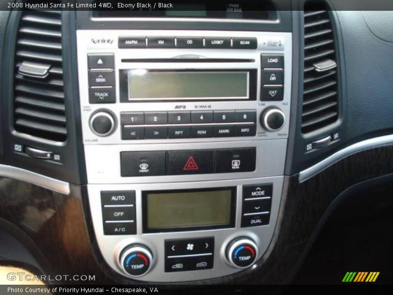 Ebony Black / Black 2008 Hyundai Santa Fe Limited 4WD