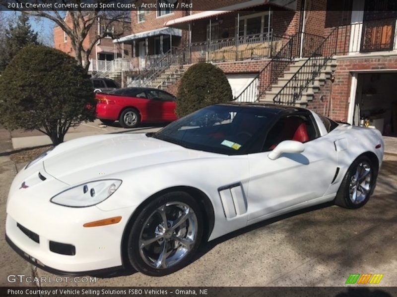 Arctic White / Red 2011 Chevrolet Corvette Grand Sport Coupe