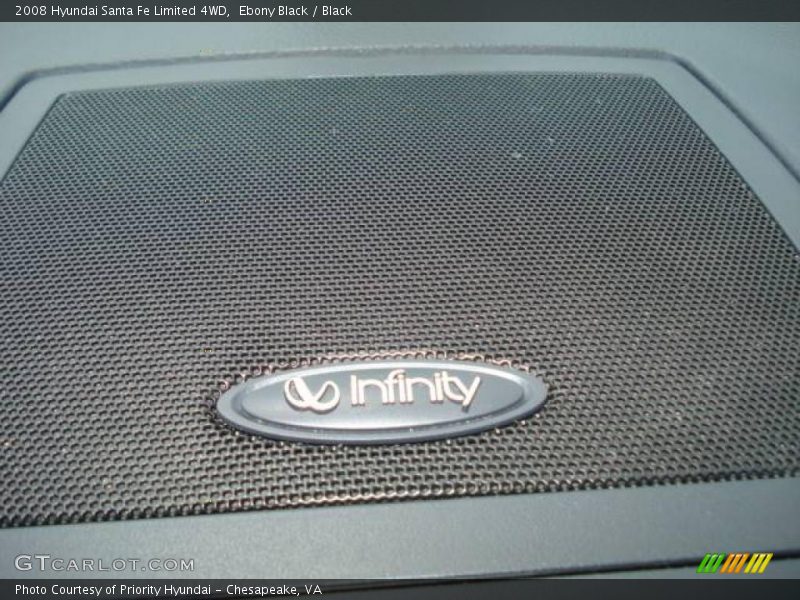 Ebony Black / Black 2008 Hyundai Santa Fe Limited 4WD