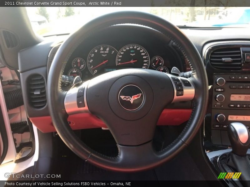 Arctic White / Red 2011 Chevrolet Corvette Grand Sport Coupe