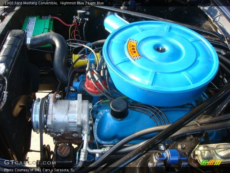 Nightmist Blue / Light Blue 1966 Ford Mustang Convertible