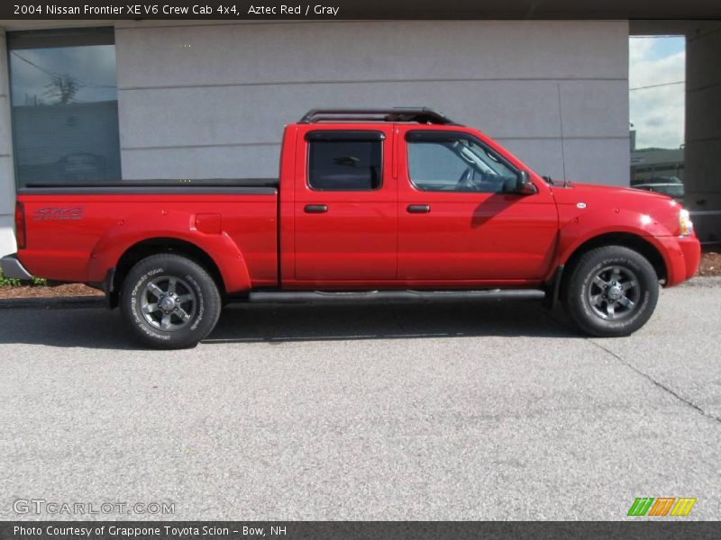 Aztec Red / Gray 2004 Nissan Frontier XE V6 Crew Cab 4x4