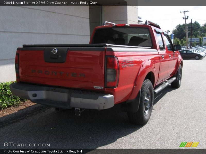 Aztec Red / Gray 2004 Nissan Frontier XE V6 Crew Cab 4x4