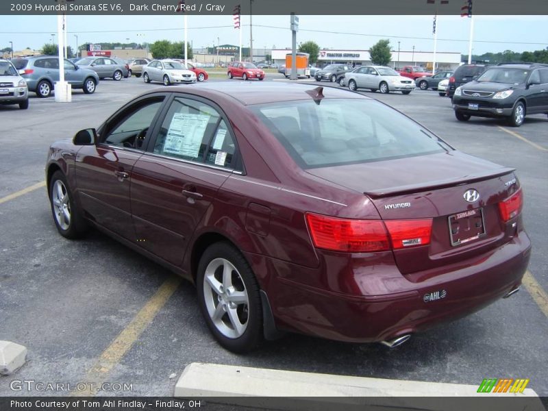 Dark Cherry Red / Gray 2009 Hyundai Sonata SE V6
