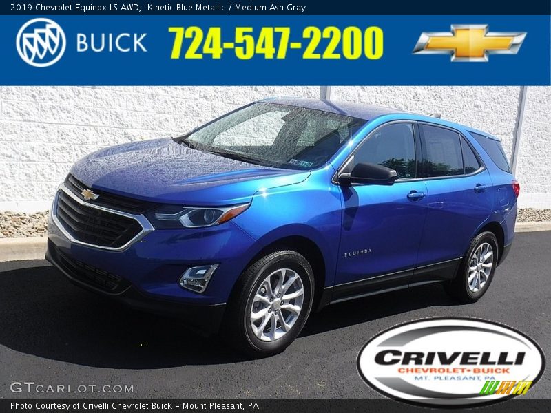 Kinetic Blue Metallic / Medium Ash Gray 2019 Chevrolet Equinox LS AWD