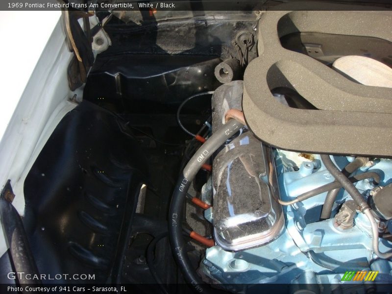 White / Black 1969 Pontiac Firebird Trans Am Convertible