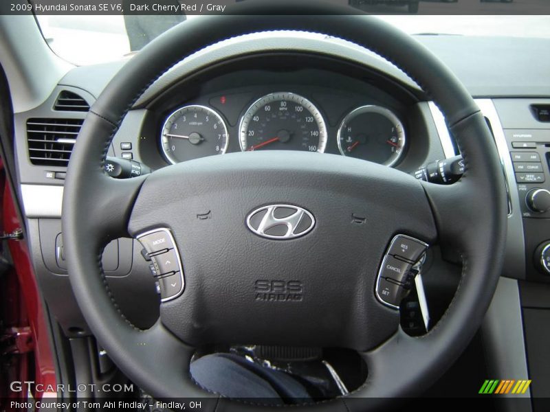 Dark Cherry Red / Gray 2009 Hyundai Sonata SE V6