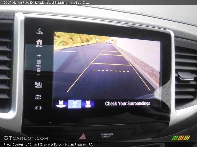 Steel Sapphire Metallic / Gray 2017 Honda Pilot EX-L AWD