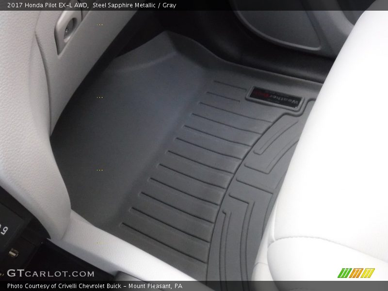 Steel Sapphire Metallic / Gray 2017 Honda Pilot EX-L AWD