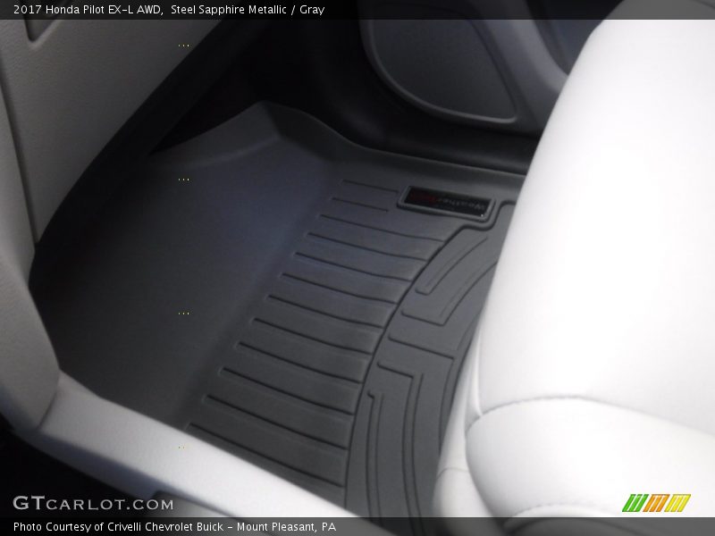 Steel Sapphire Metallic / Gray 2017 Honda Pilot EX-L AWD