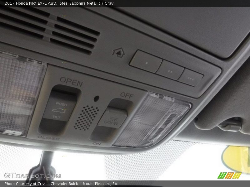 Steel Sapphire Metallic / Gray 2017 Honda Pilot EX-L AWD