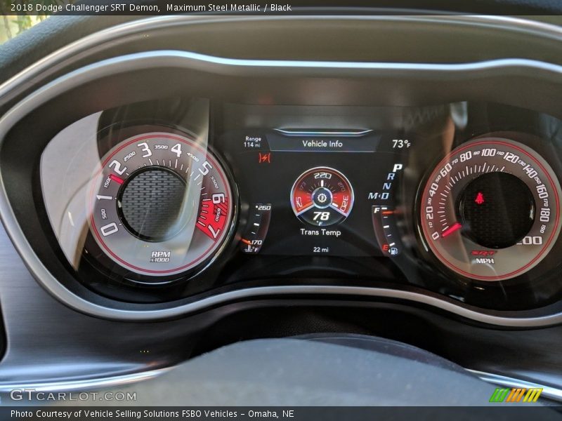  2018 Challenger SRT Demon SRT Demon Gauges