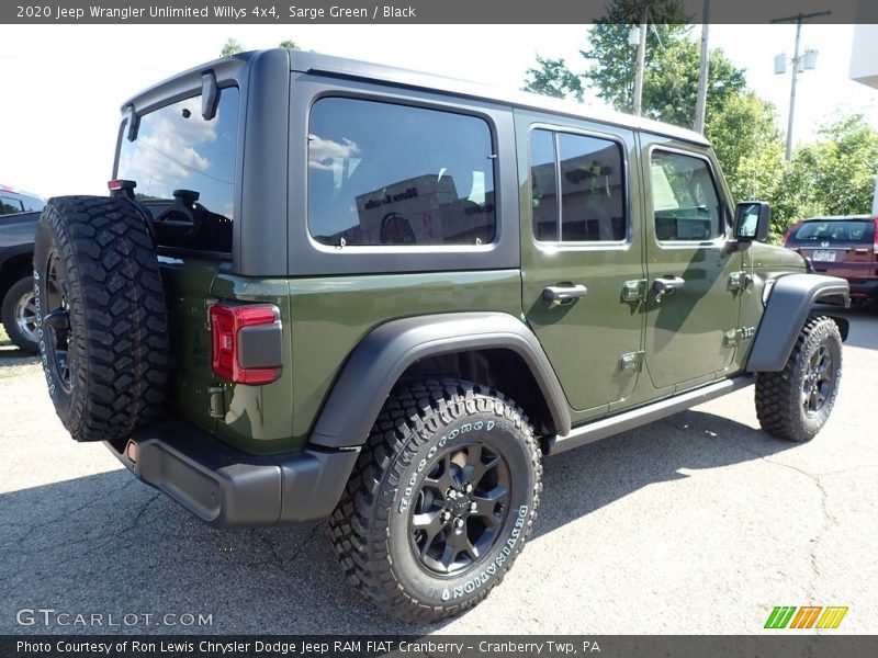 Sarge Green / Black 2020 Jeep Wrangler Unlimited Willys 4x4