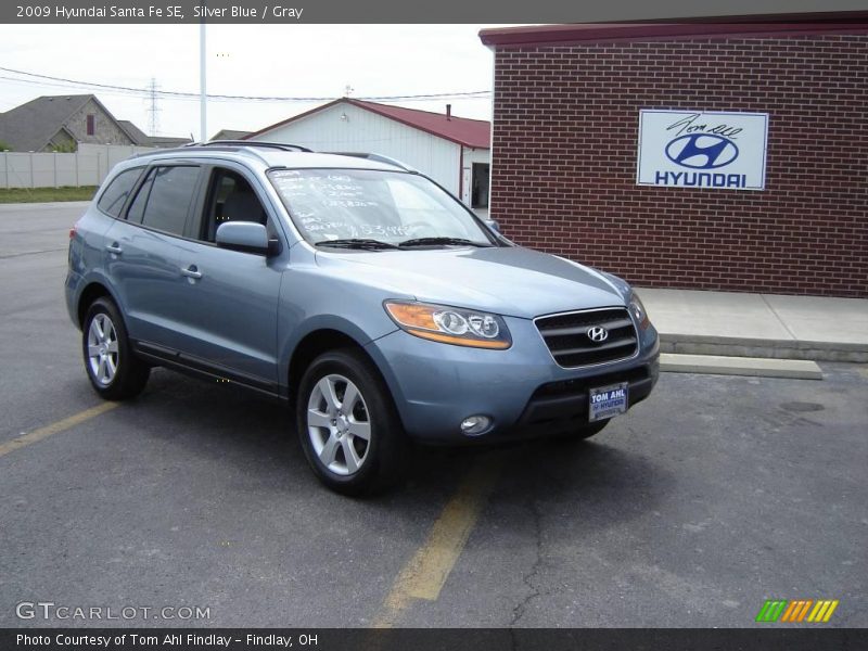 Silver Blue / Gray 2009 Hyundai Santa Fe SE