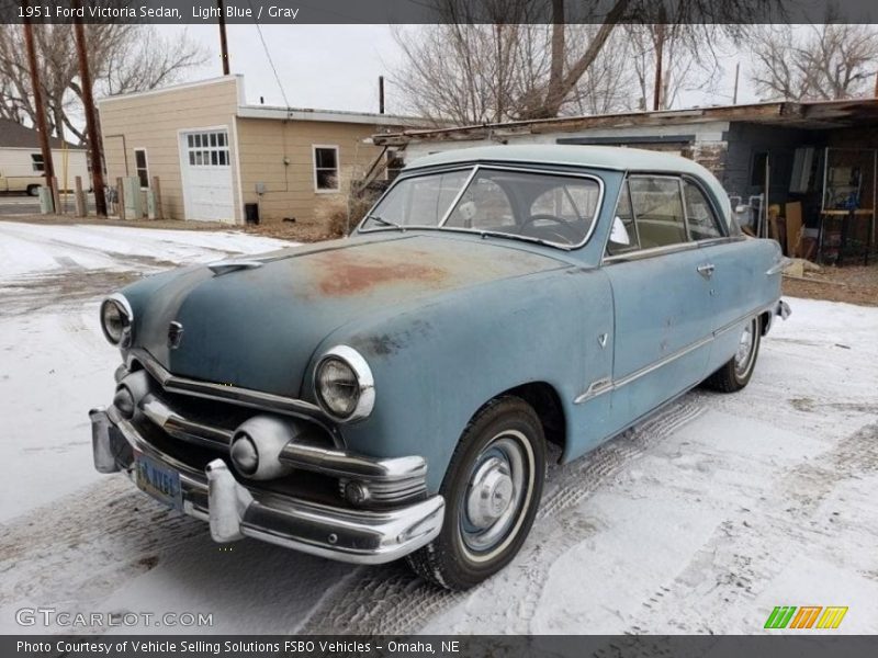 Light Blue / Gray 1951 Ford Victoria Sedan