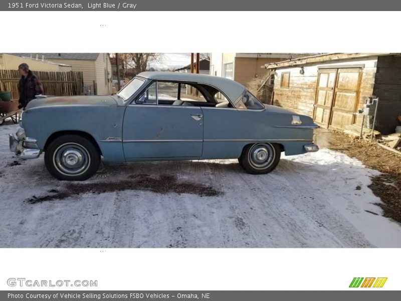 Light Blue / Gray 1951 Ford Victoria Sedan