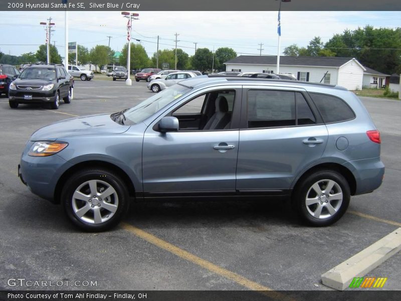 Silver Blue / Gray 2009 Hyundai Santa Fe SE
