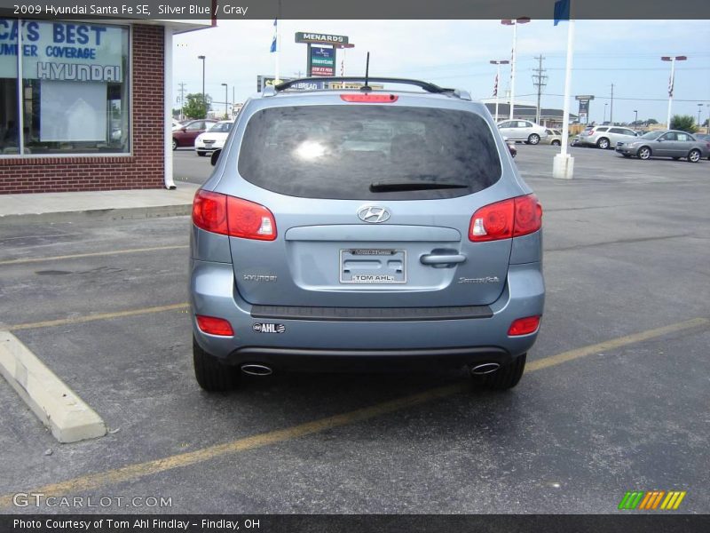 Silver Blue / Gray 2009 Hyundai Santa Fe SE