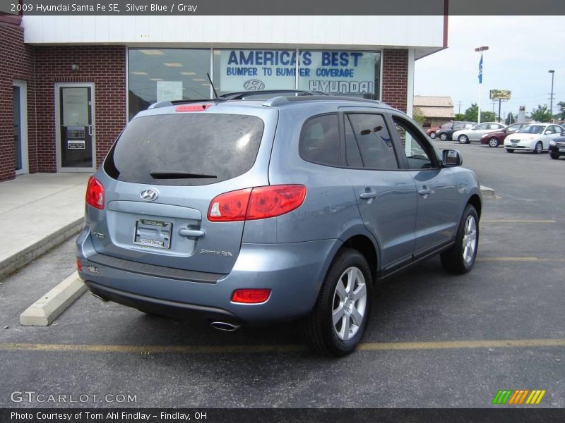 Silver Blue / Gray 2009 Hyundai Santa Fe SE