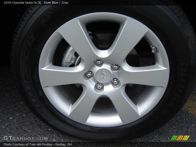 Silver Blue / Gray 2009 Hyundai Santa Fe SE