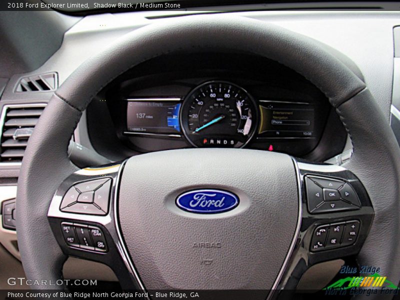 Shadow Black / Medium Stone 2018 Ford Explorer Limited