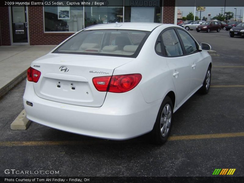Captiva White / Beige 2009 Hyundai Elantra GLS Sedan