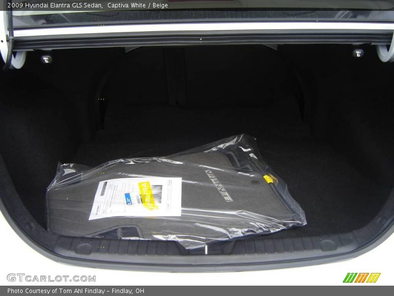 Captiva White / Beige 2009 Hyundai Elantra GLS Sedan