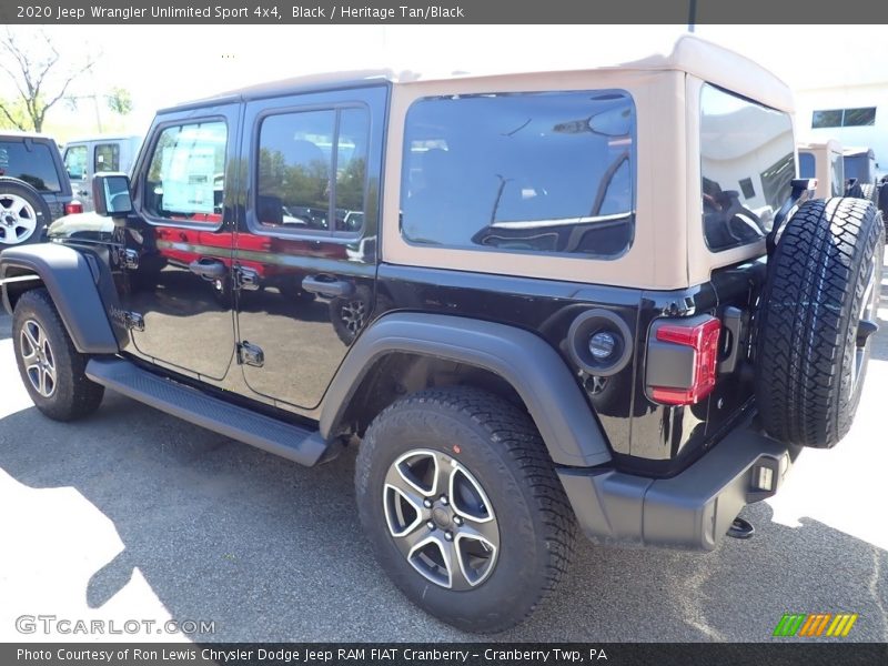 Black / Heritage Tan/Black 2020 Jeep Wrangler Unlimited Sport 4x4
