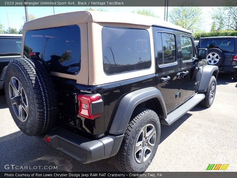 Black / Heritage Tan/Black 2020 Jeep Wrangler Unlimited Sport 4x4