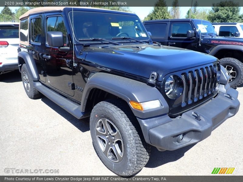 Black / Heritage Tan/Black 2020 Jeep Wrangler Unlimited Sport 4x4