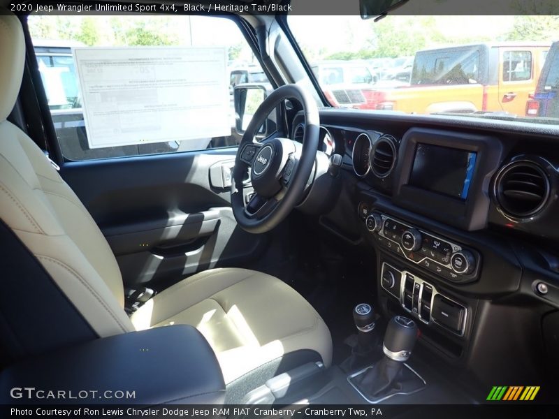 Black / Heritage Tan/Black 2020 Jeep Wrangler Unlimited Sport 4x4