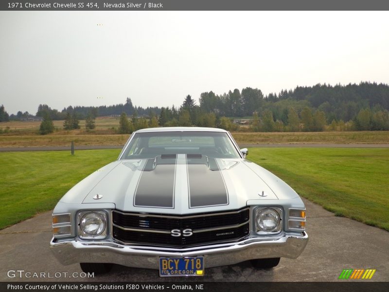 Nevada Silver / Black 1971 Chevrolet Chevelle SS 454