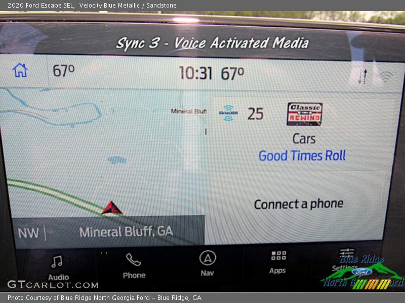 Velocity Blue Metallic / Sandstone 2020 Ford Escape SEL