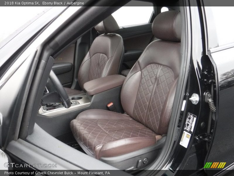  2018 Optima SX Aubergine Interior