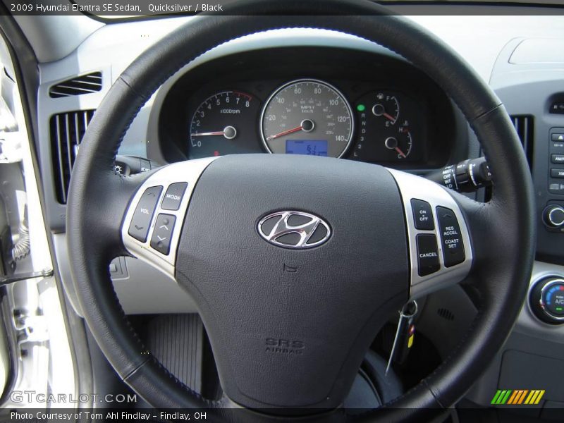 Quicksilver / Black 2009 Hyundai Elantra SE Sedan