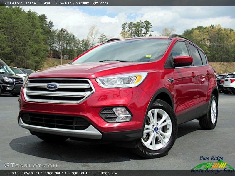 Ruby Red / Medium Light Stone 2019 Ford Escape SEL 4WD