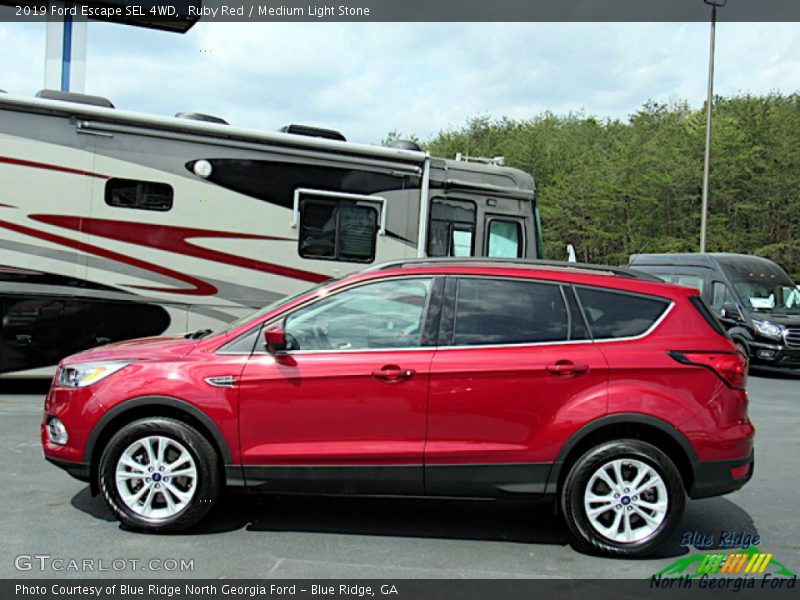 Ruby Red / Medium Light Stone 2019 Ford Escape SEL 4WD