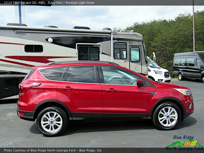 Ruby Red / Medium Light Stone 2019 Ford Escape SEL 4WD