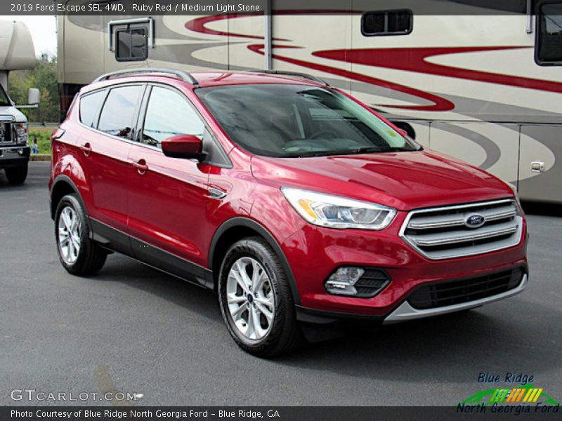Ruby Red / Medium Light Stone 2019 Ford Escape SEL 4WD