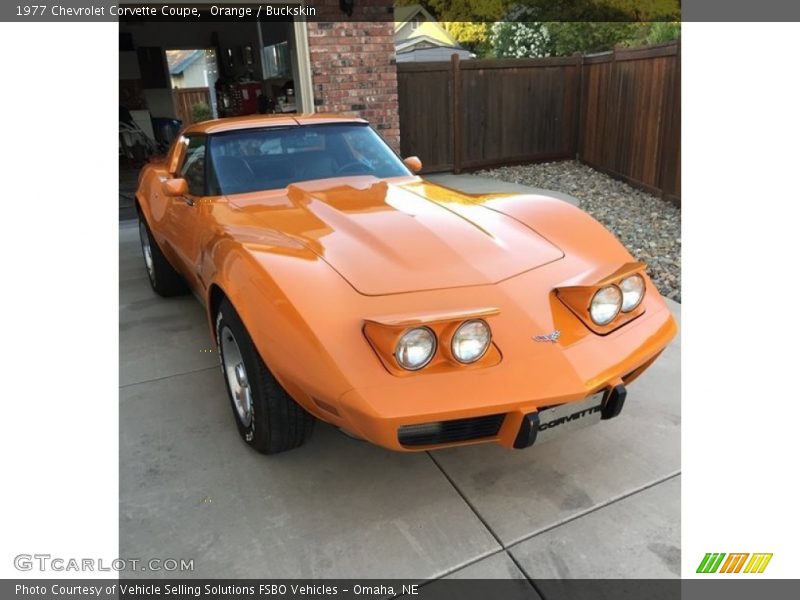 Orange / Buckskin 1977 Chevrolet Corvette Coupe