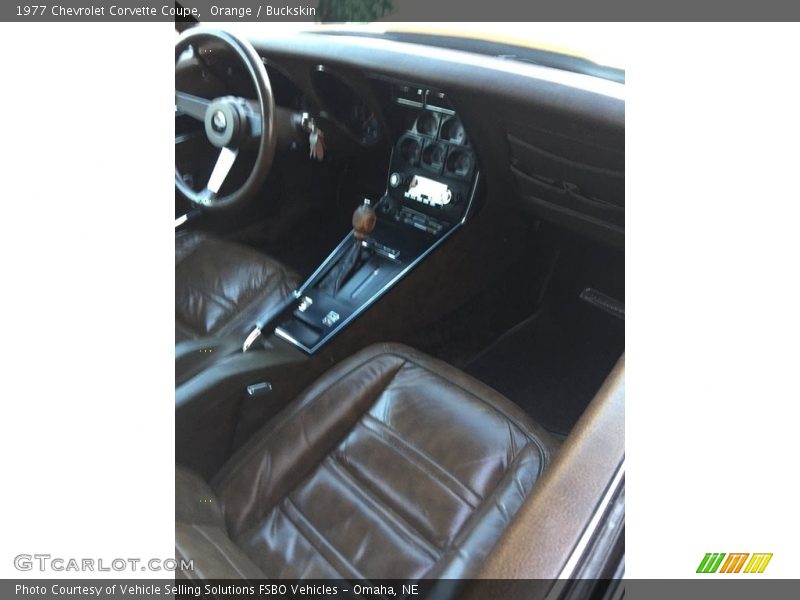 Orange / Buckskin 1977 Chevrolet Corvette Coupe