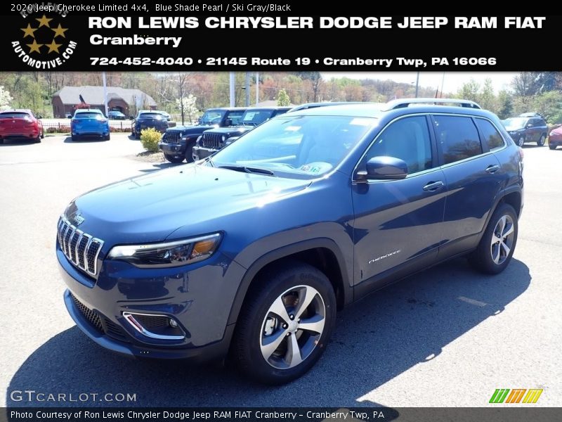 Blue Shade Pearl / Ski Gray/Black 2020 Jeep Cherokee Limited 4x4